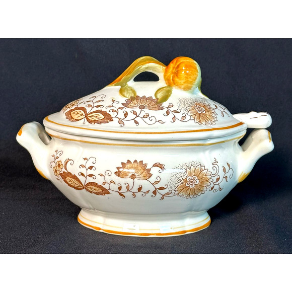 Arnart Creations Braun Onion Vintage Soup Tureen with Ladle - Picture 1 of 8